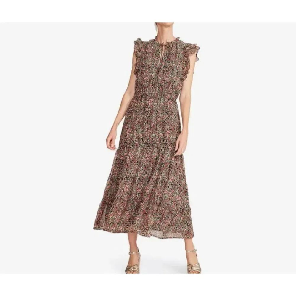 BB Dakota by Steve Madden Ditsy Women Tiered Ruffled Midi Dress Size XXL NWT